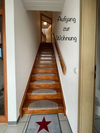 Aufgang zu der Wohnung 
