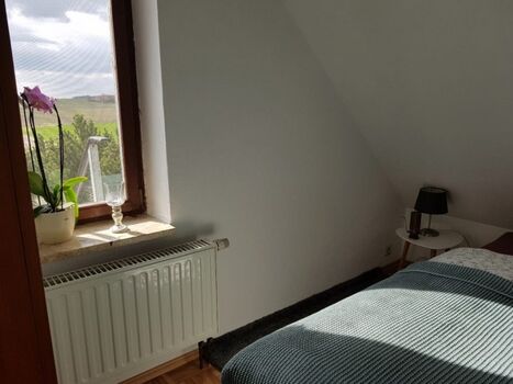 Schlafzimmer mit Ausblick