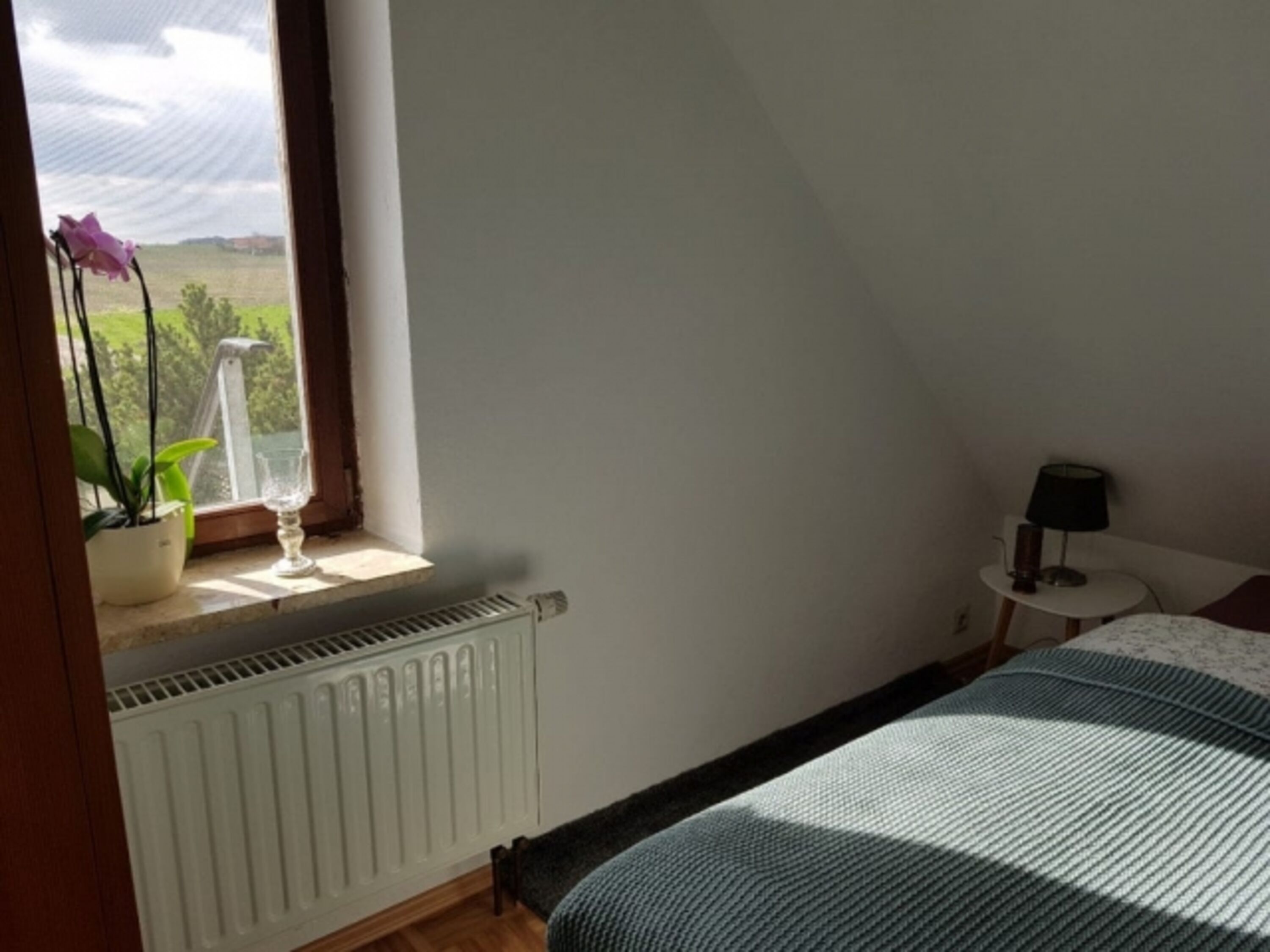 Schlafzimmer mit Ausblick