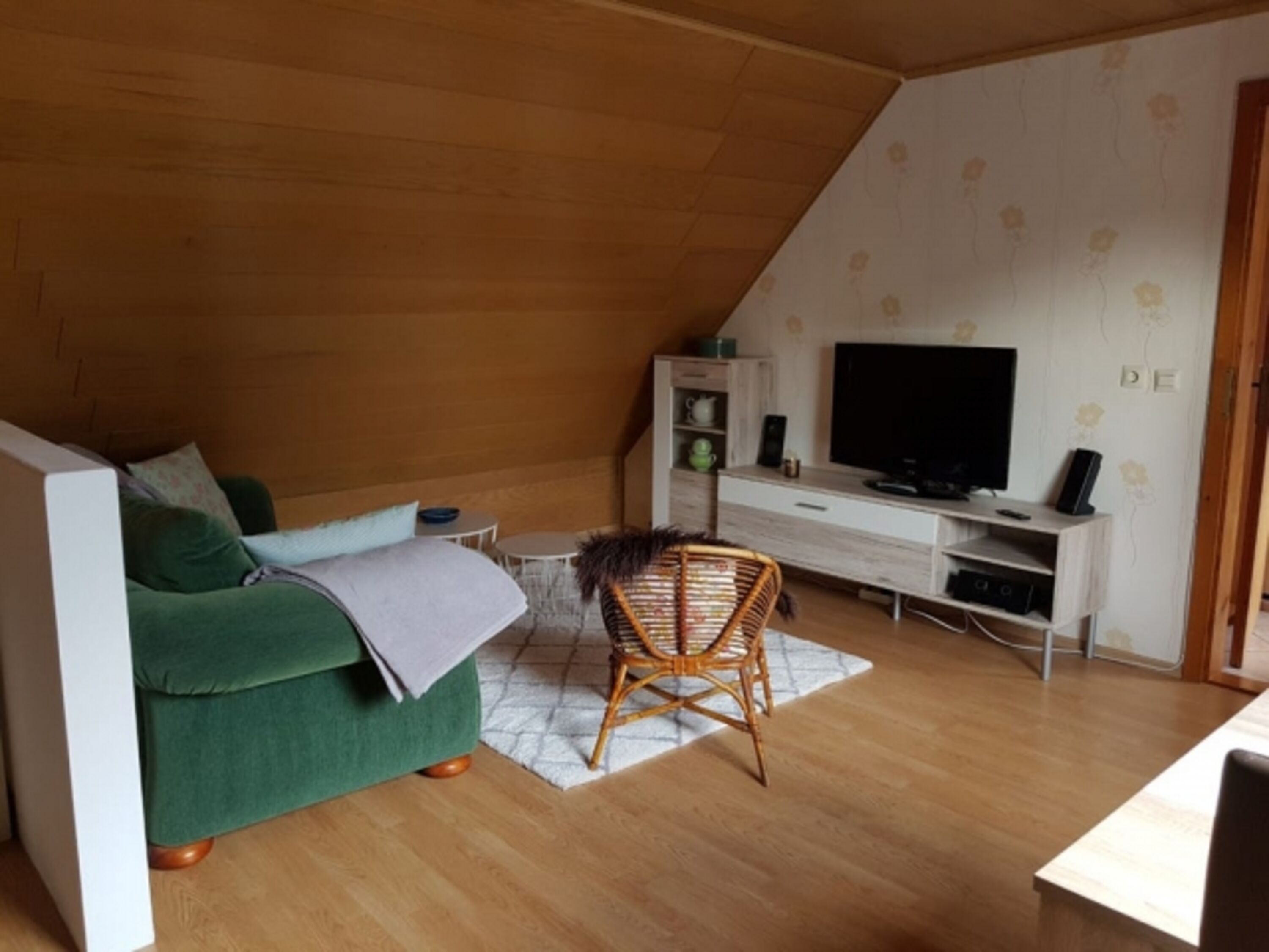 Fernsehbereich im Wohnzimmer