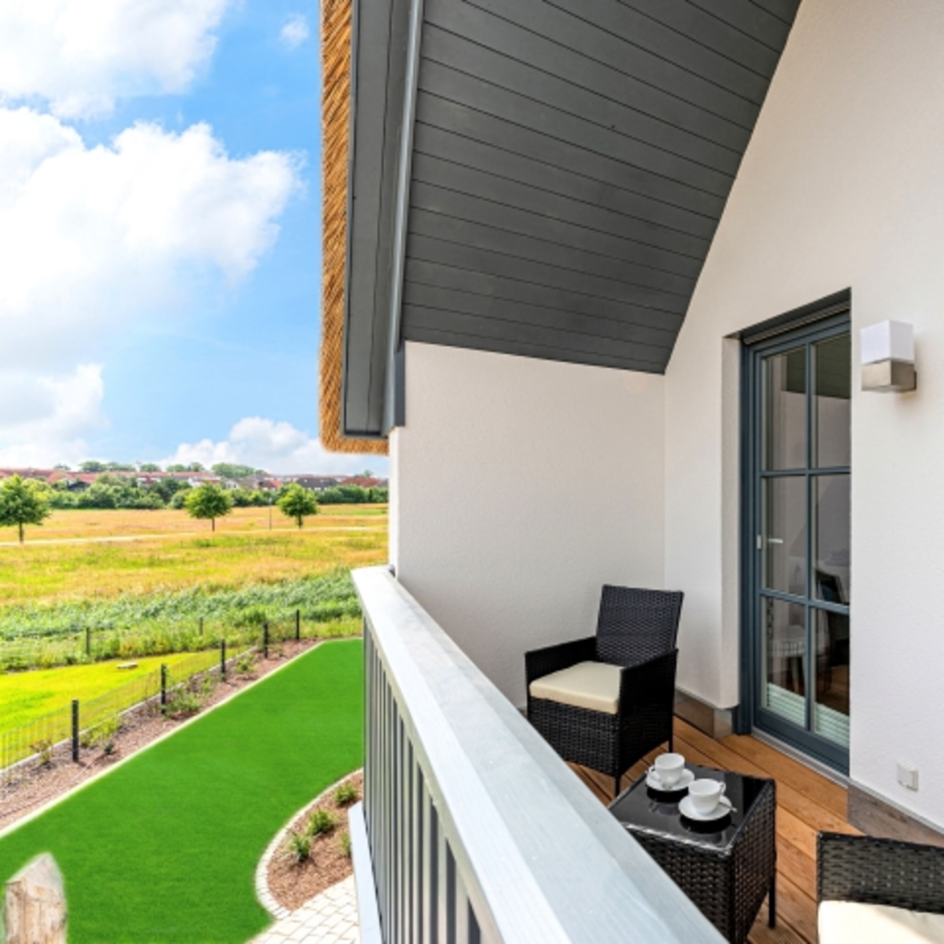 Blick vom Balkon