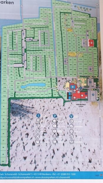 Lageplan EuroParcs Schoneveld 1 Chalet G 147