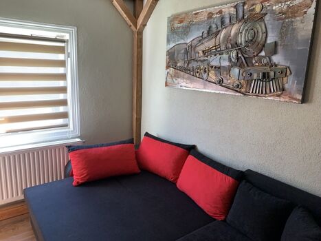 Schlafcouch im Lesezimmer