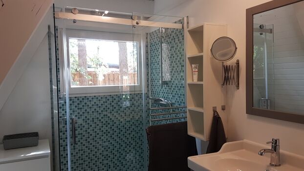 Badezimmer, Glasdusche 90x120cm