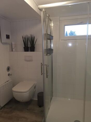 Badezimmer, 90x120 cm Glasdusche