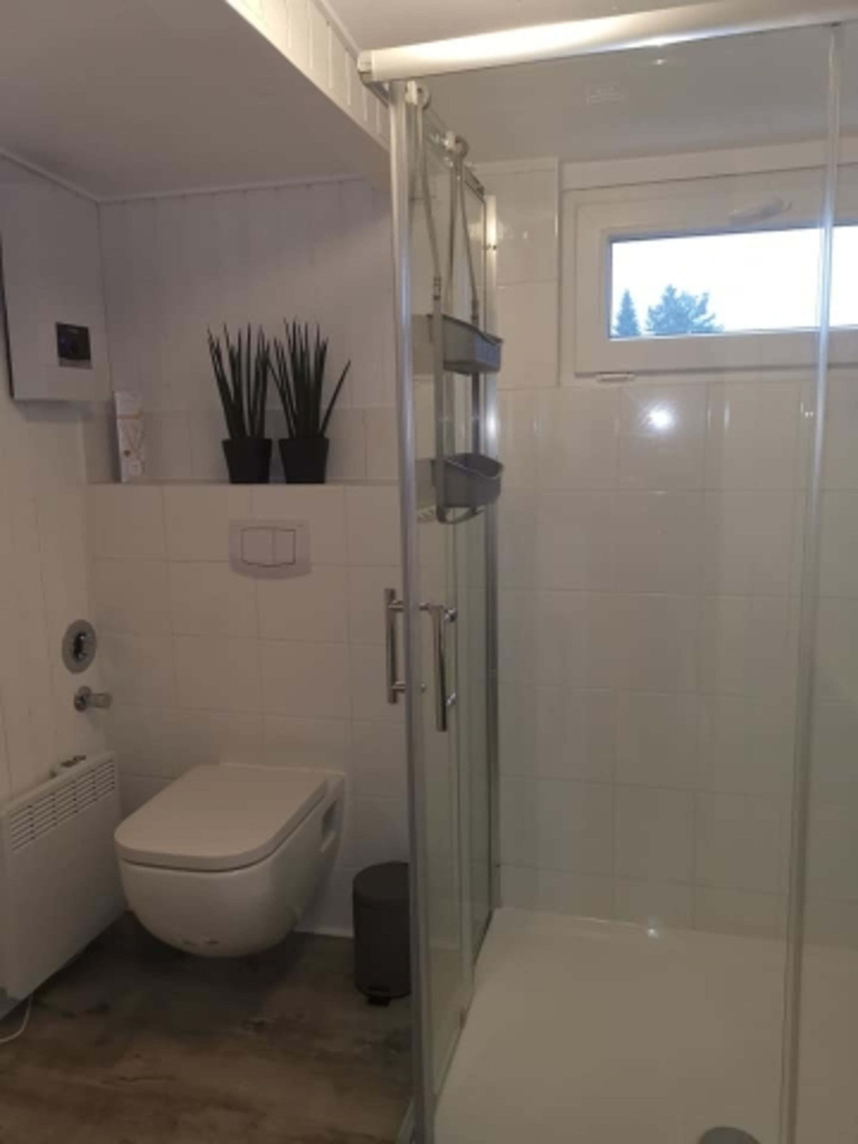 Badezimmer, 90x120 cm Glasdusche