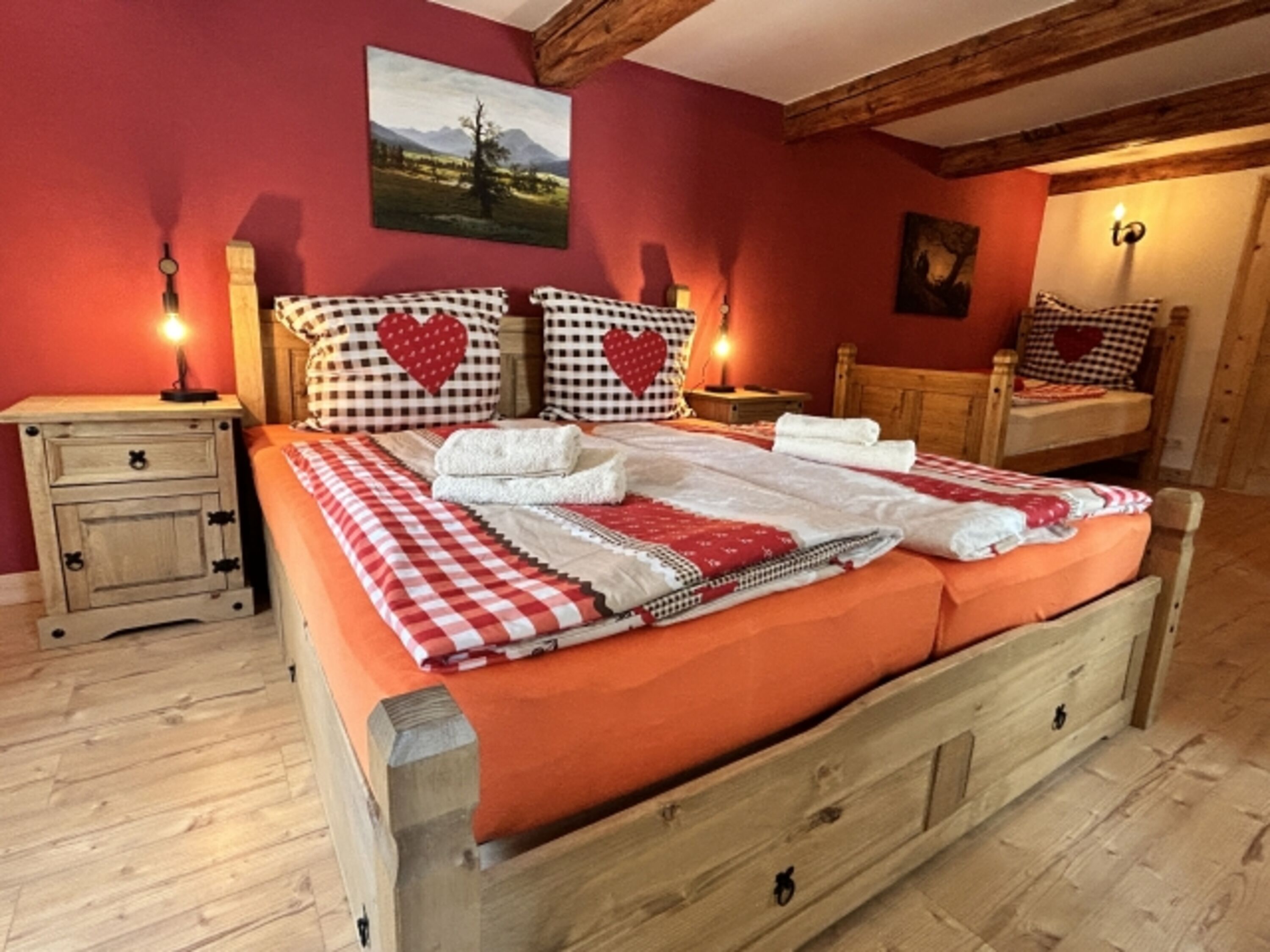 grosses Schlafzimmer 1. Etage für 3 Pers.