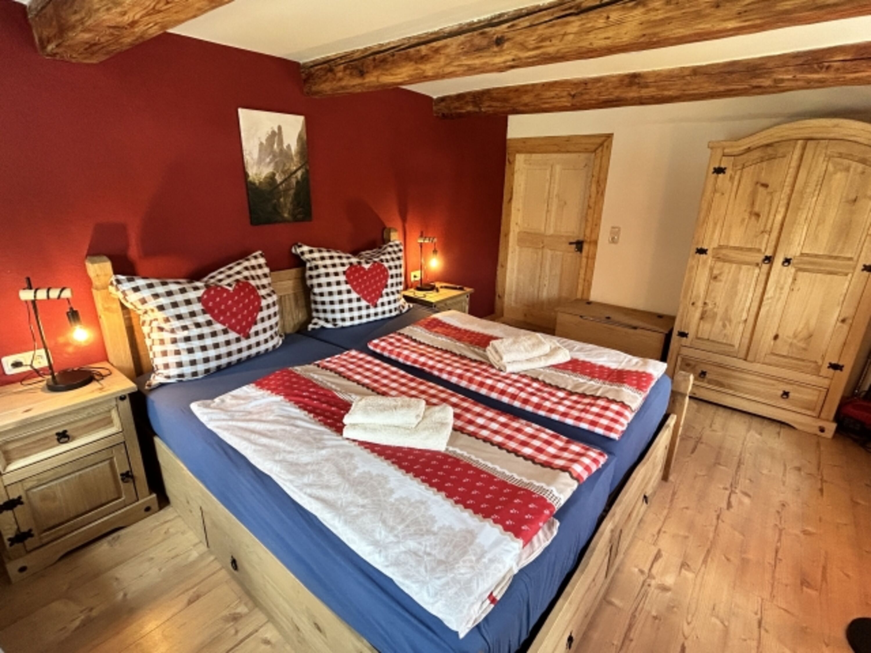 kleines Schlafzimmer 1. Etage für 2 Pers