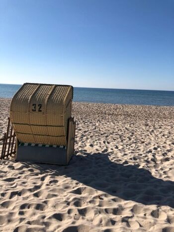 Unser Strandkorb in erster Reihe