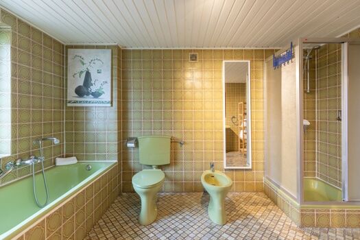 De Maade - Retro Badezimmer mit Badewanne und Dusche 