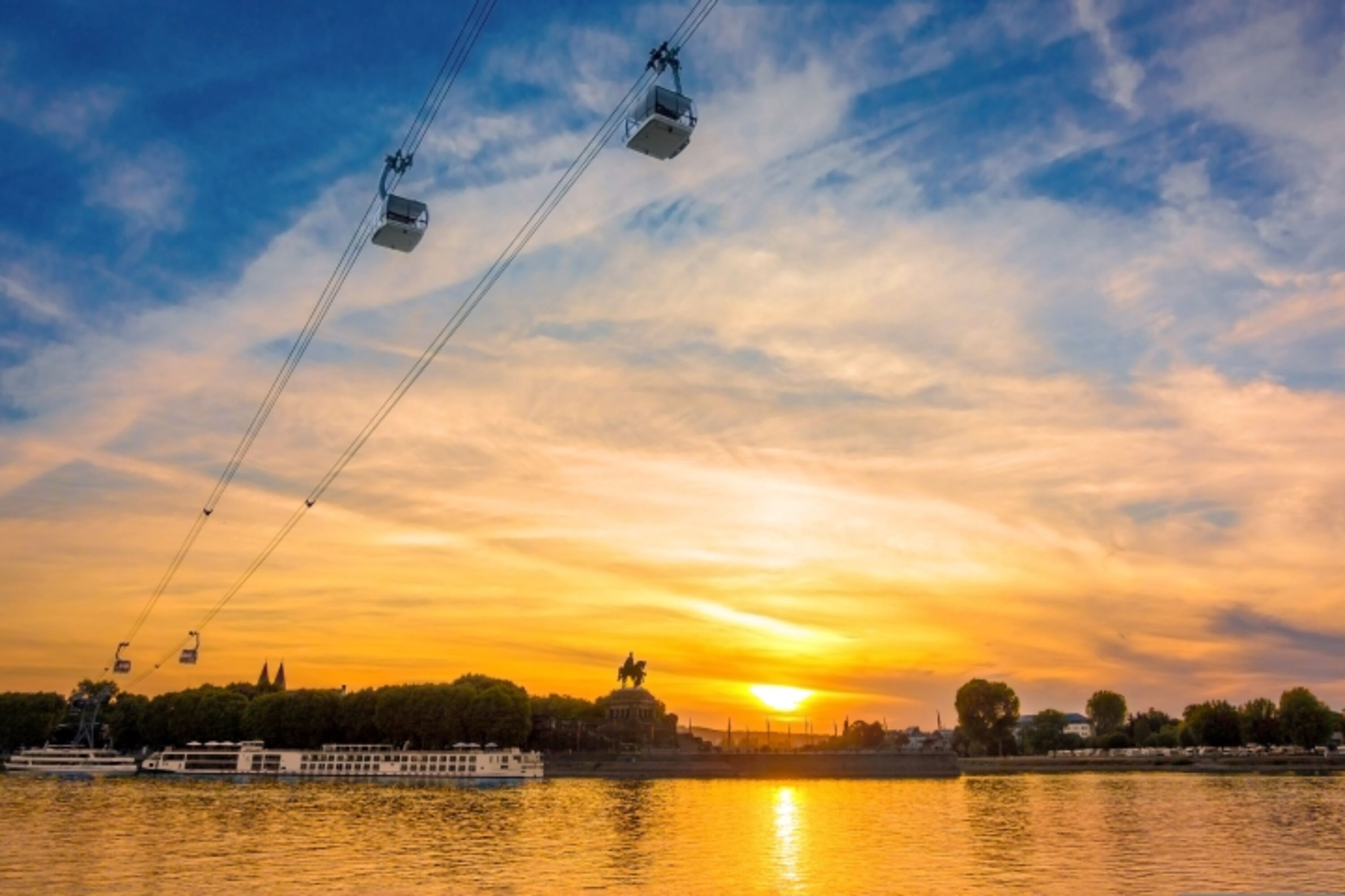 Gondelfahrt über den Rhein in Koblenz