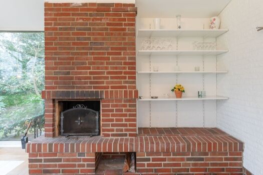 Heidehaus - Der offene Kamin bringt eine wohlige Wärme