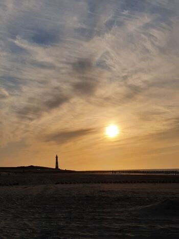Sonnenuntergang Leuchtturm "Nieuwe Sluis" Breskens