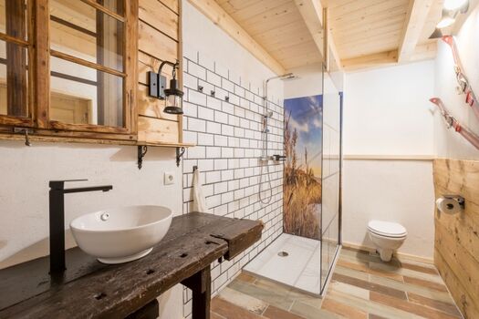 Derkleine Stadl-Badezimmer