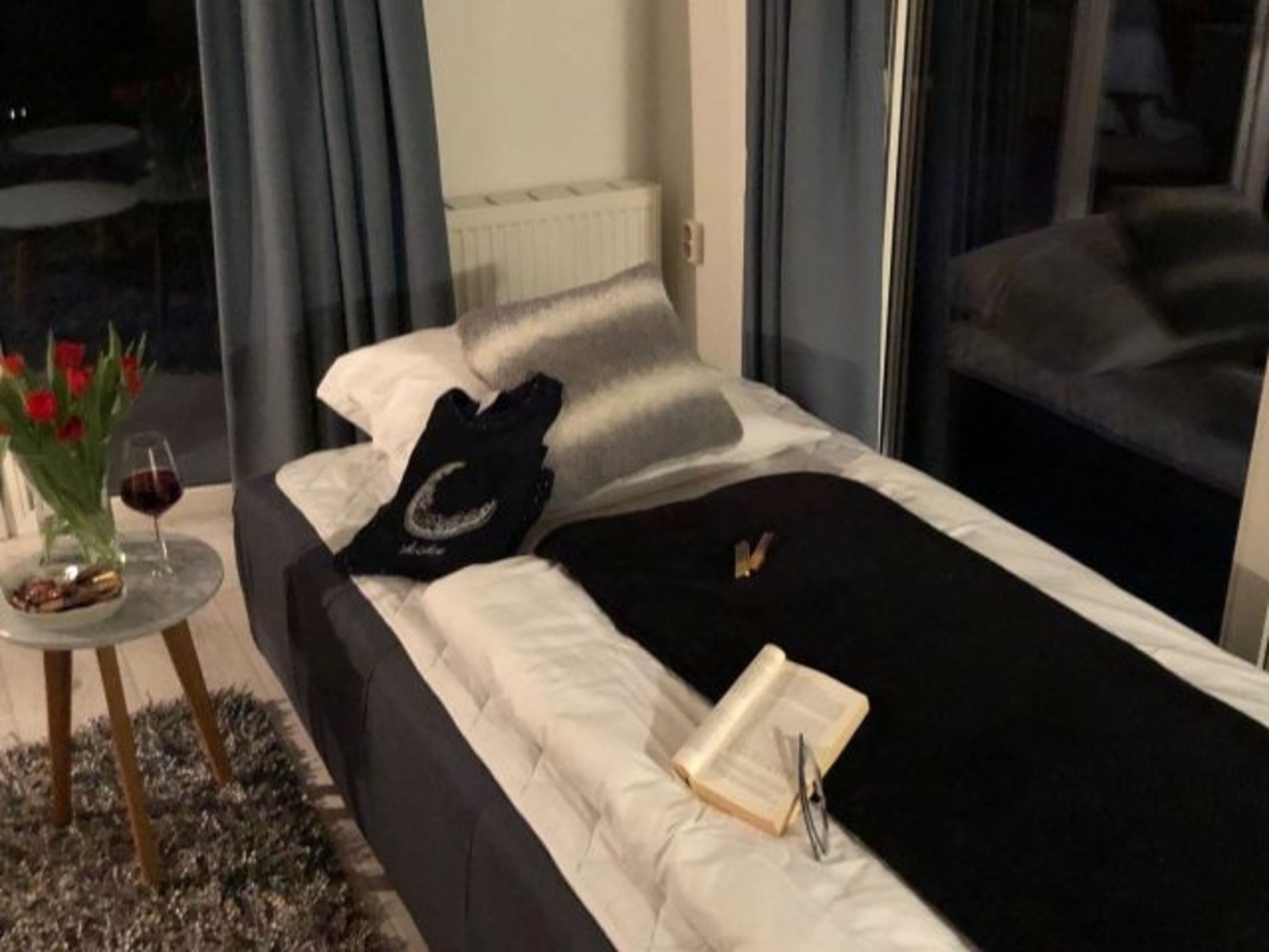 Schlafcouch am Abend