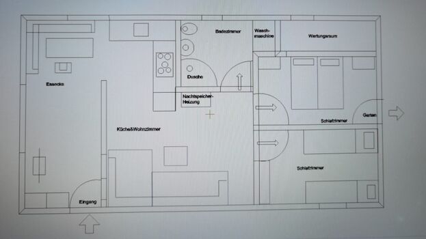 Verschaffen Sie sich einen Überblick über unser Ferienhaus mit dem Grundrissplan.