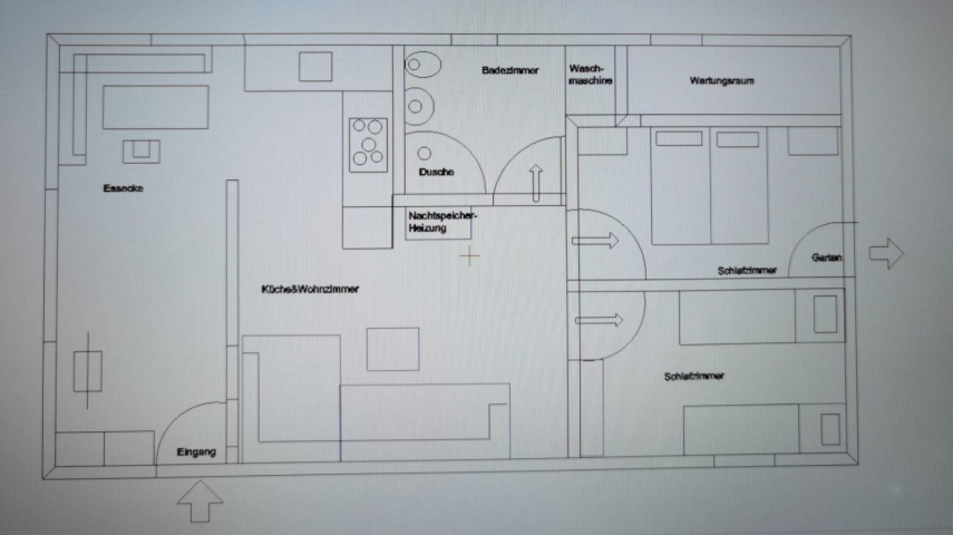 Verschaffen Sie sich einen Überblick über unser Ferienhaus mit dem Grundrissplan.