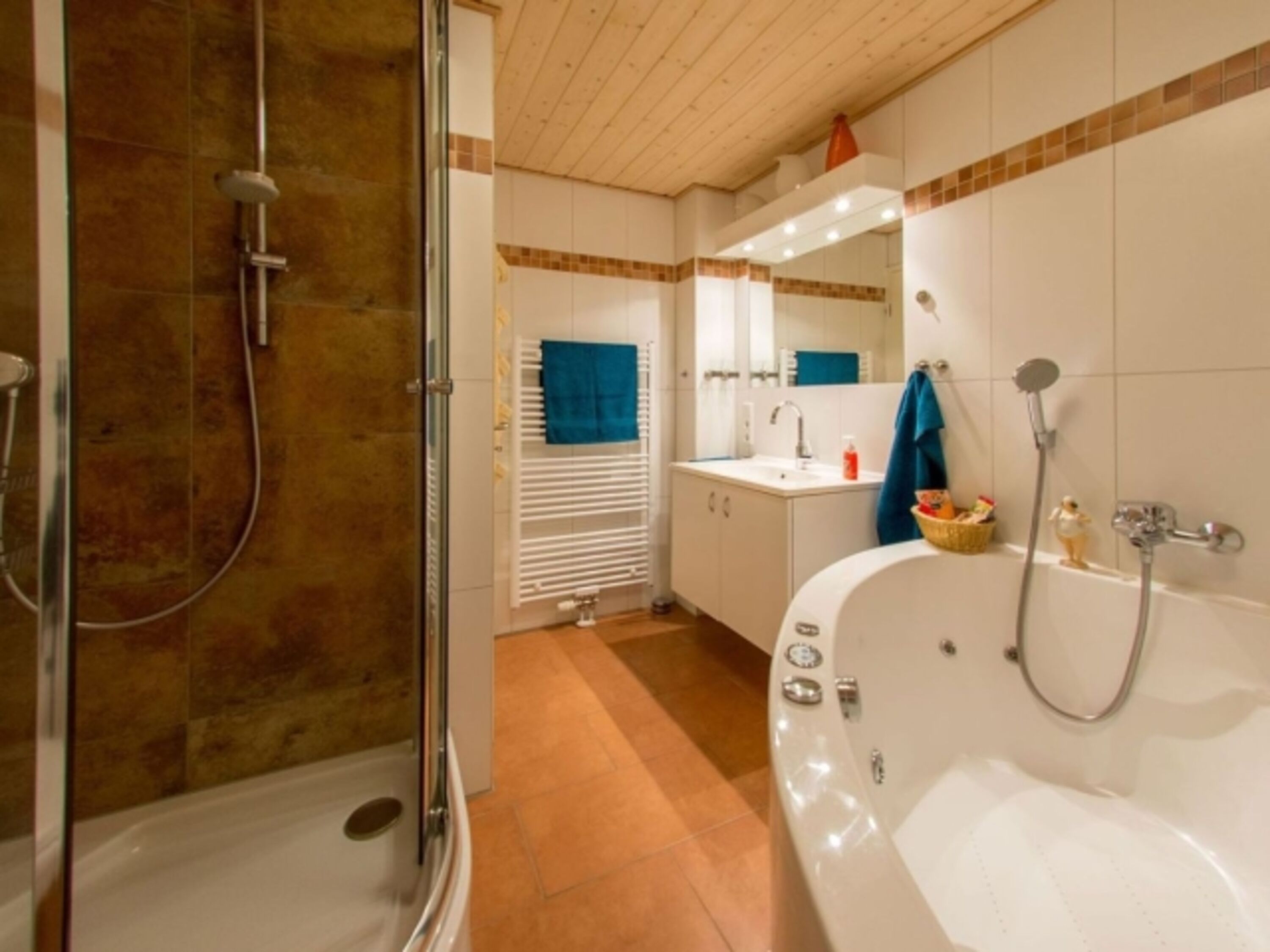 Bad mit Whirlpool und Dusche