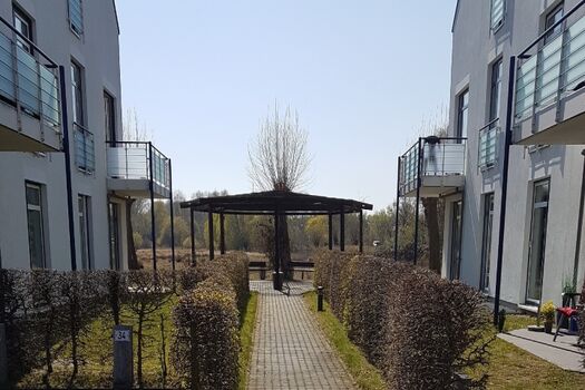 Zwischen den Häusern Richtung Haffwiesen