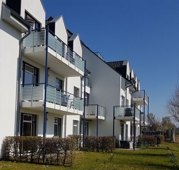 Residenz Haffblick Garten Richtung Haffblick Wiesen