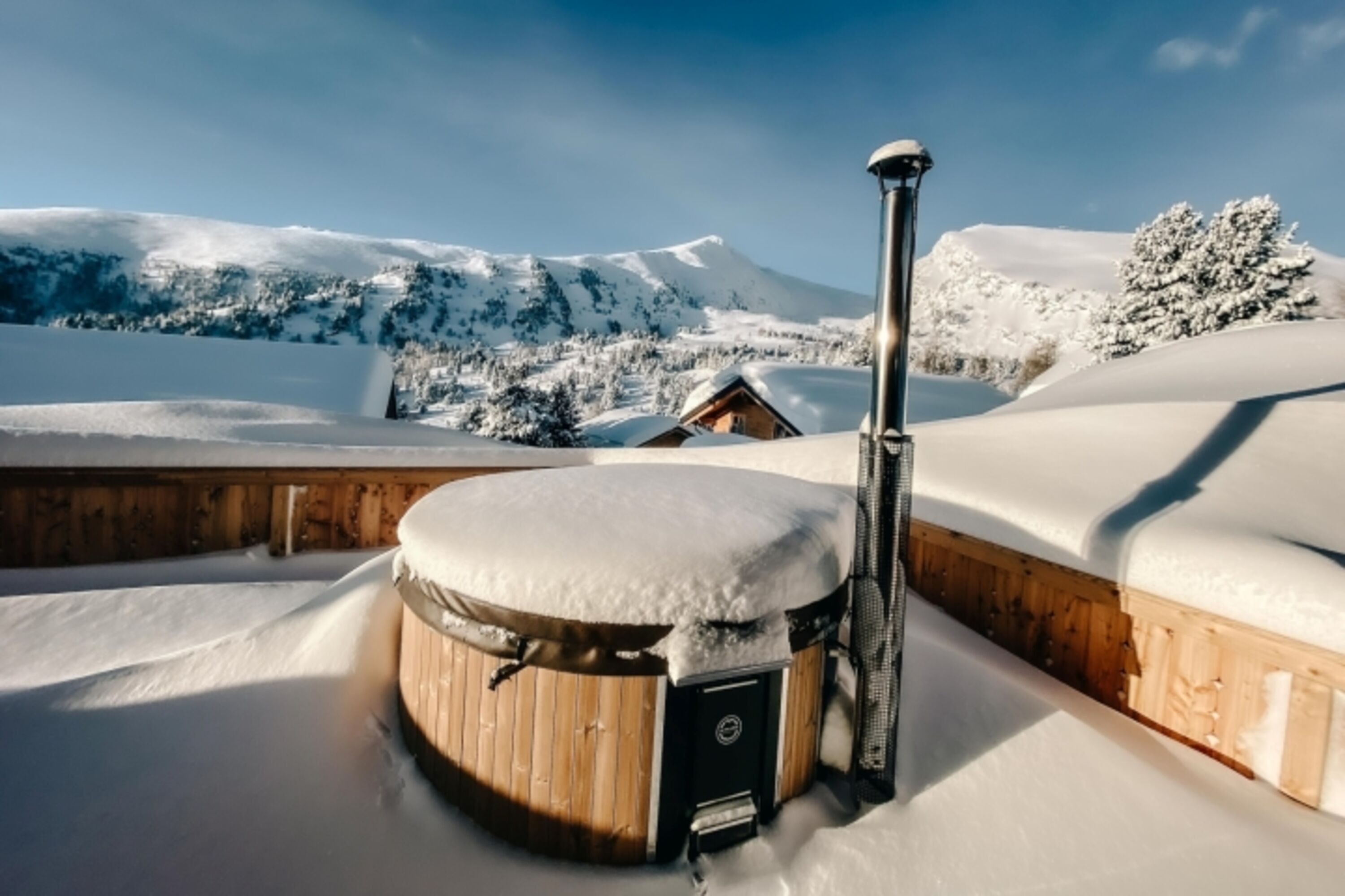 Hotpot Jacuzzi auf der Terrasse