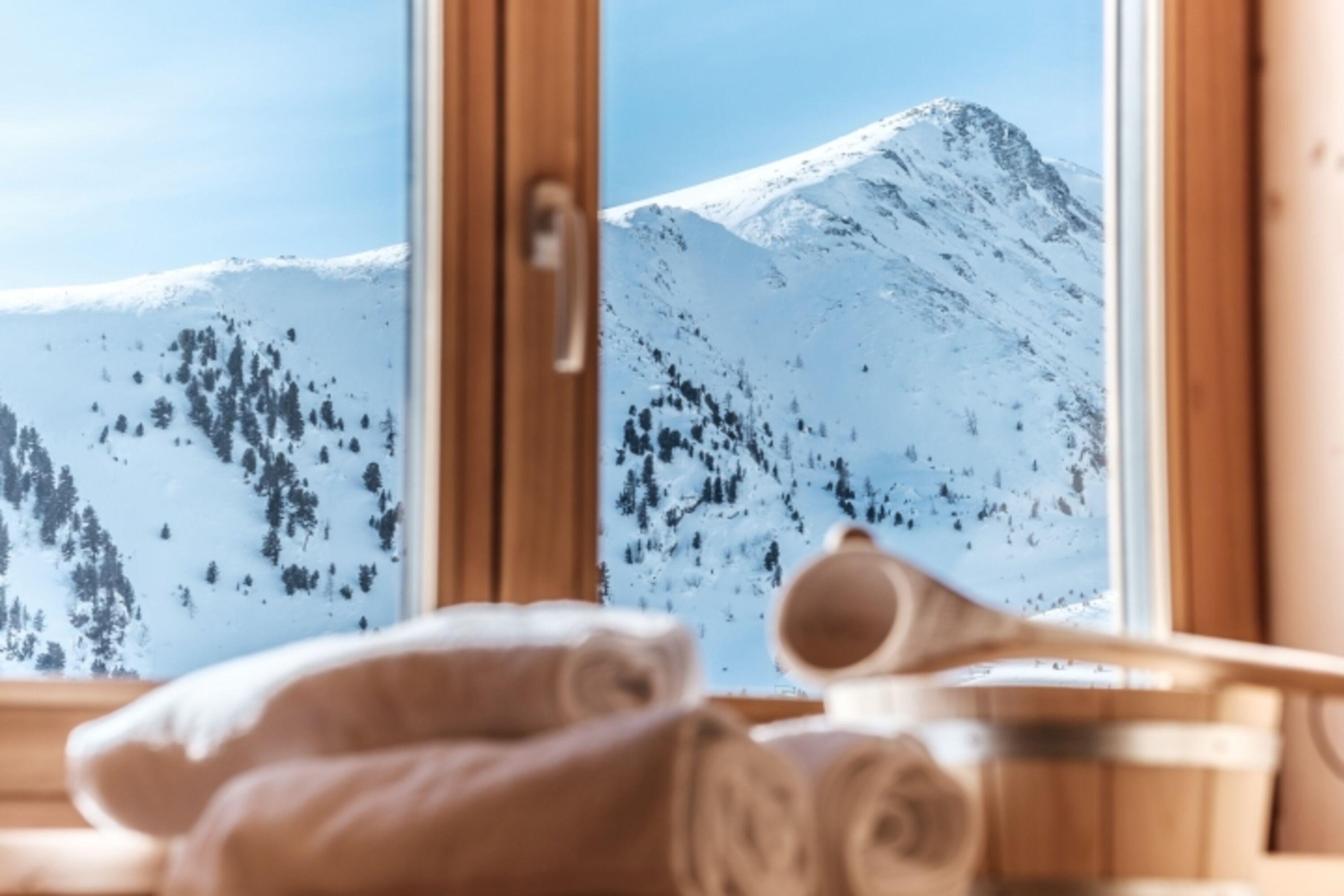 Blick aus der Sauna