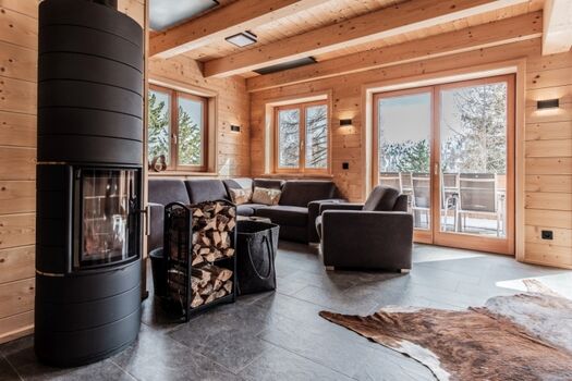 Wohnbereich mit Kaminofen