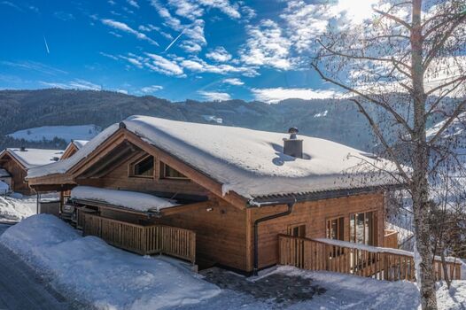 Straßenseite des Chalets