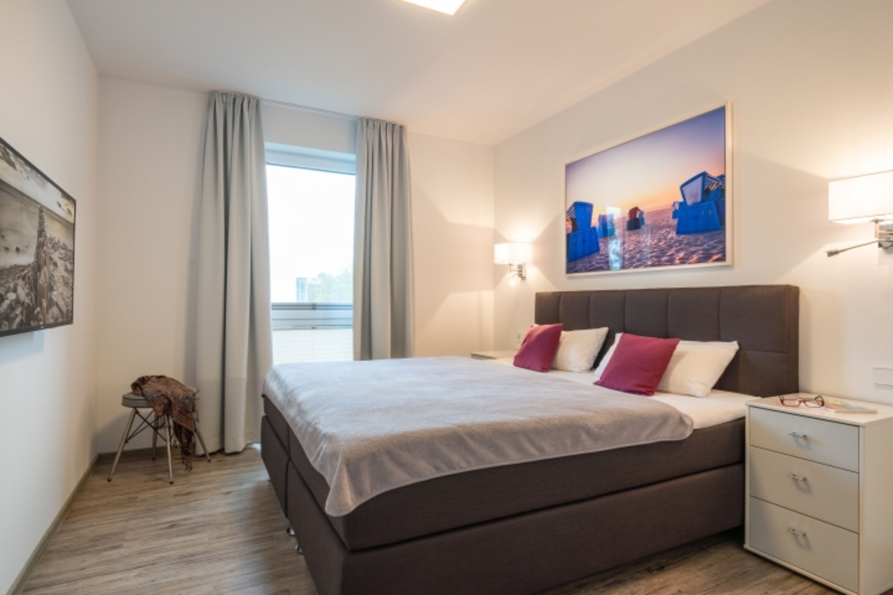 zweites Schlafzimmer mit TV