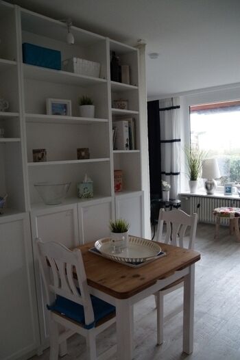 Der Tisch kann auch an das Fenster gestellt werden! 