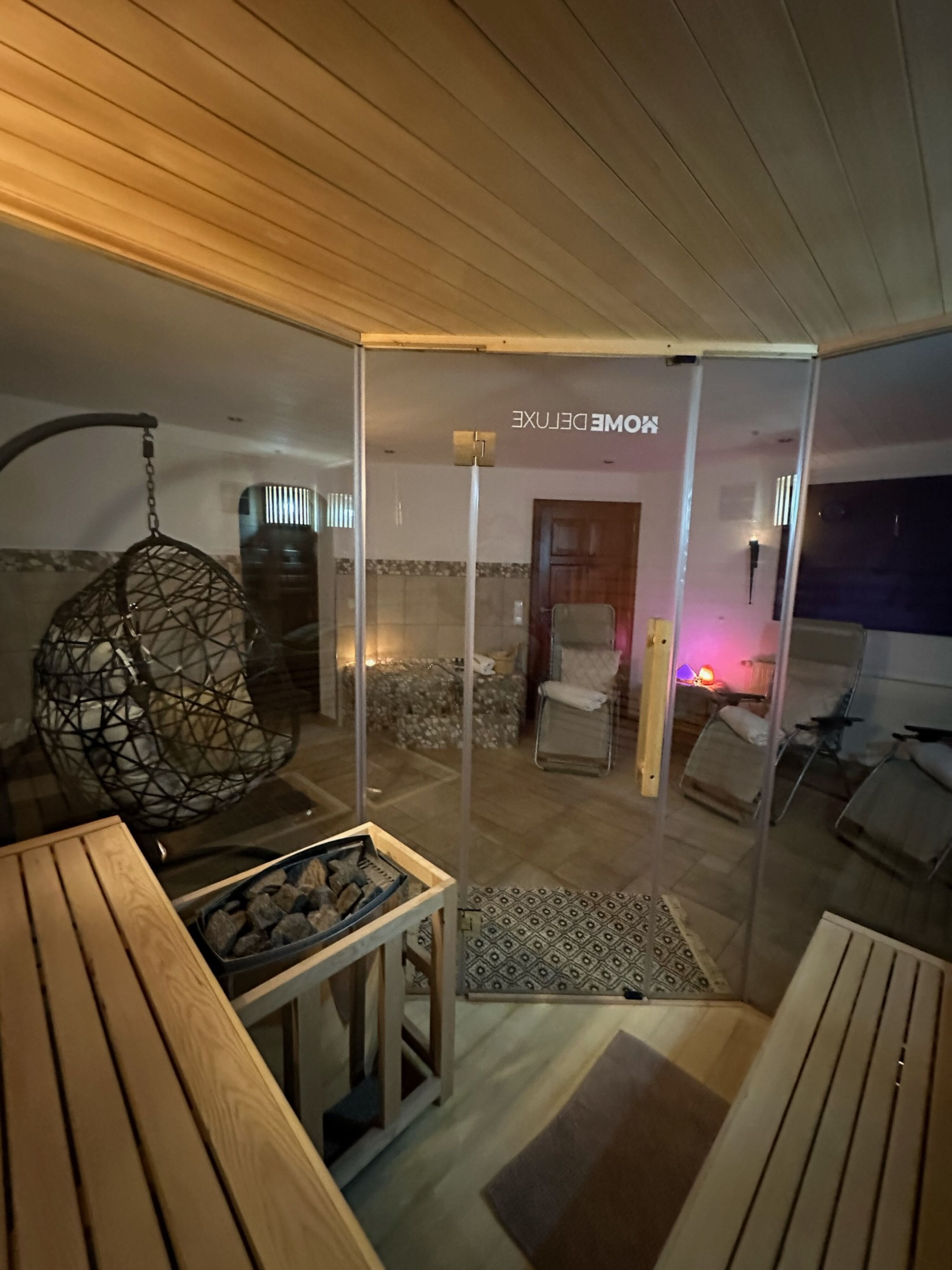 Blick aus der Sauna