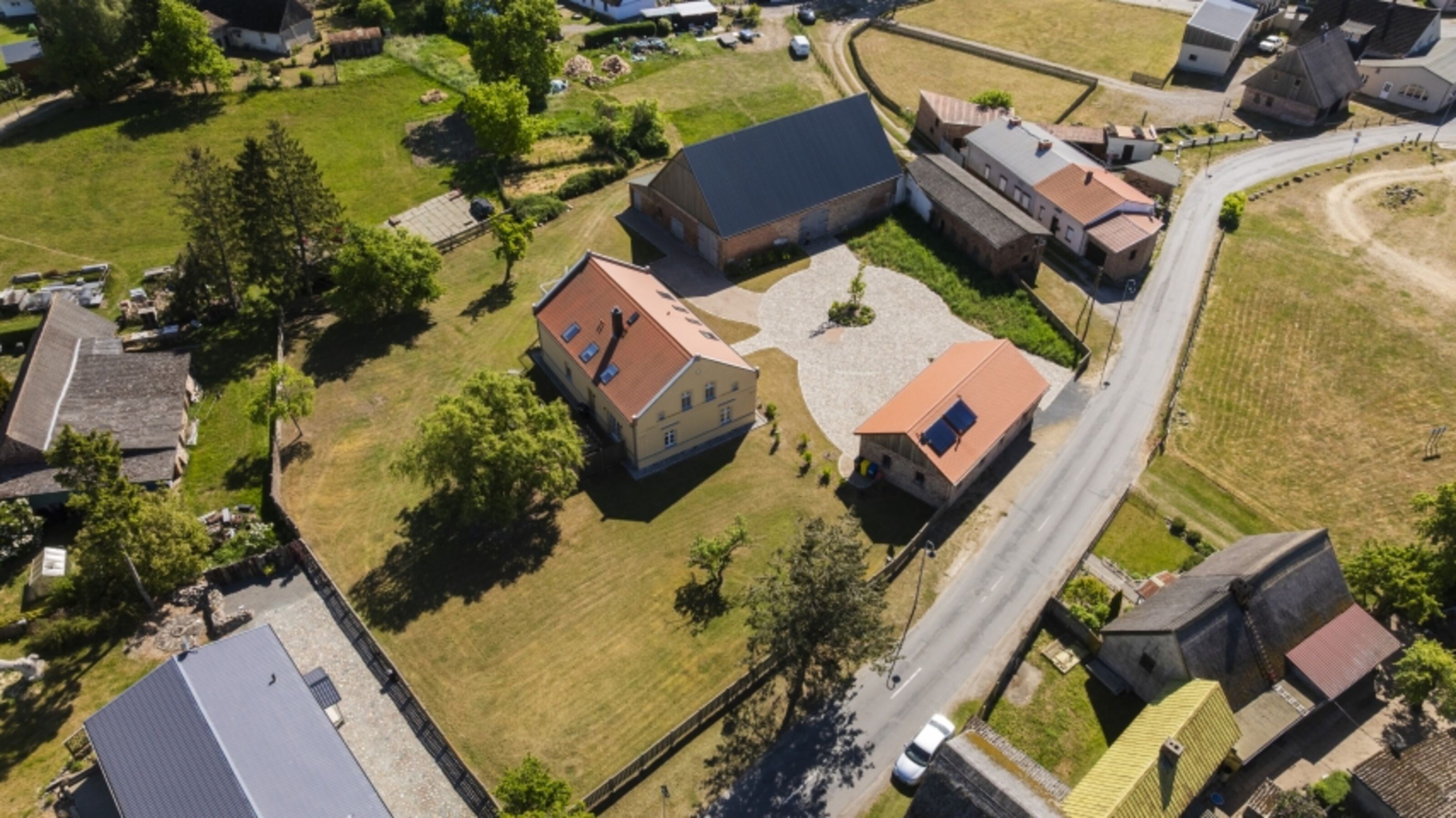 Gutshof in Liepe - Luftaufnahme