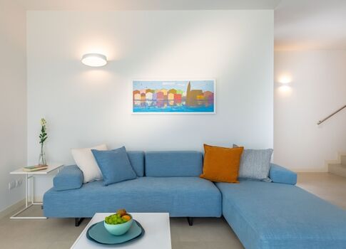 Die Farbenwelt spiegelt das Meer, den Himmel und den Strand wider