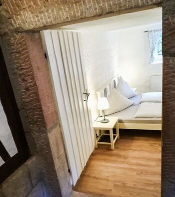 Blick ins Schlafzimmer