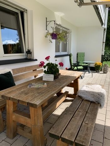 Sitzecke auf der Terrasse zur alleinigen Nutzung