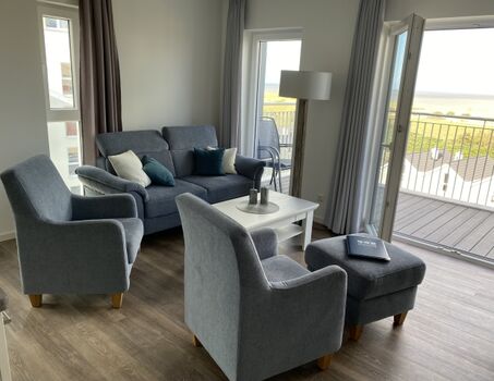 Wohnzimmer mit Meerblick