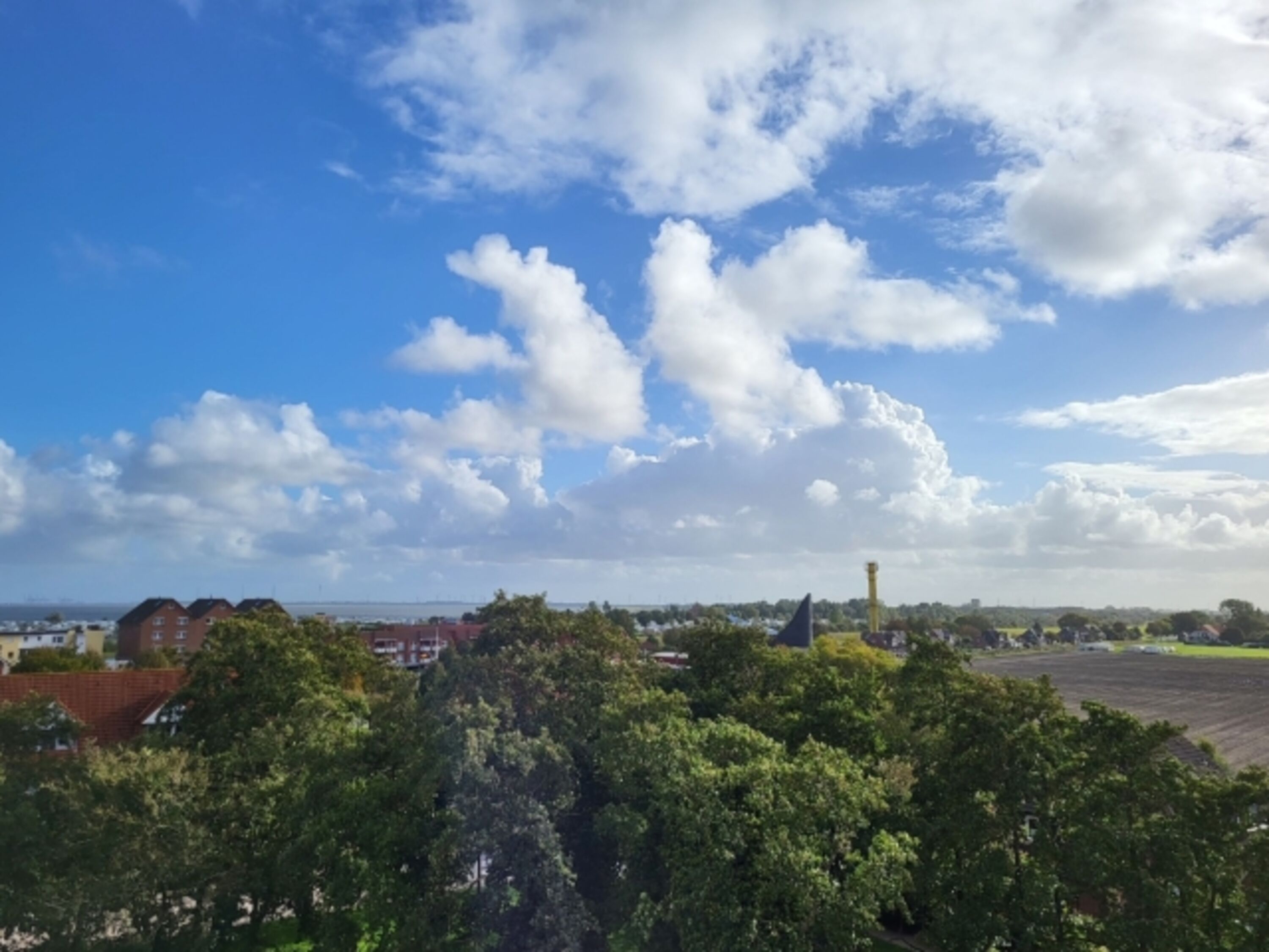 Blick vom Balkon Richtung Wilhelmshaven