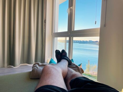 Die Aussicht aus der Liegeposition AUF der Ostsee