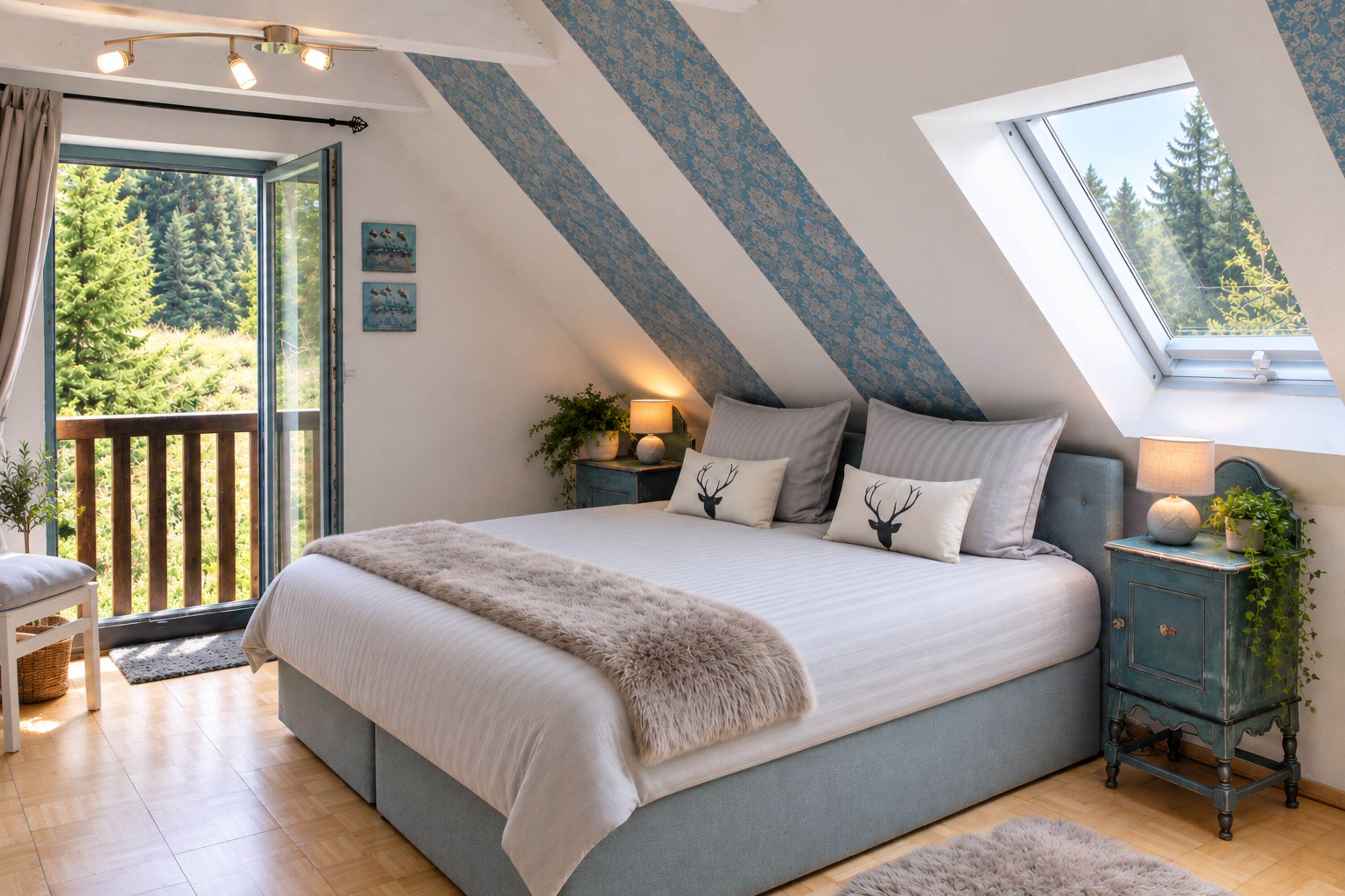 Schlafzimmmer 1 Boxspringbett