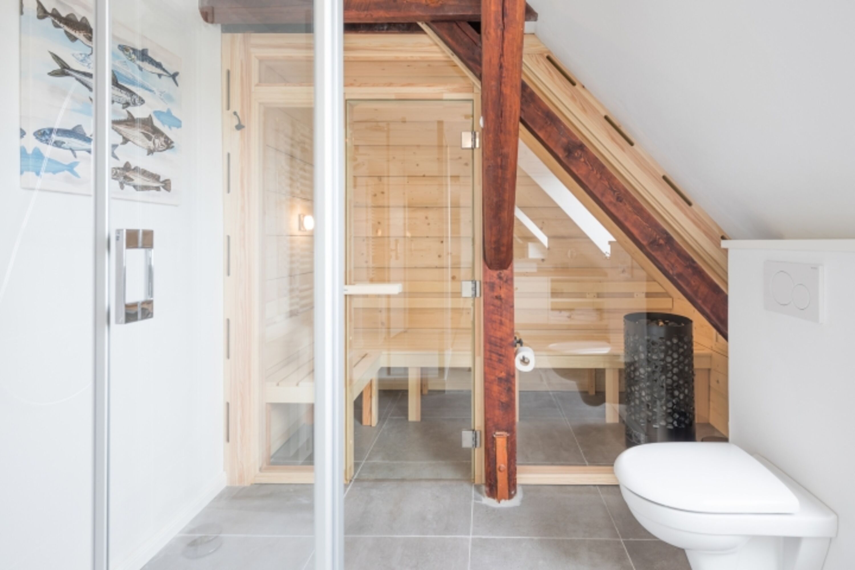 Schleuse twee - Modernes Badezimmer mit Sauna