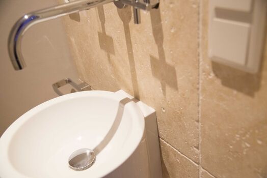 Waschtisch im Untergeschoss