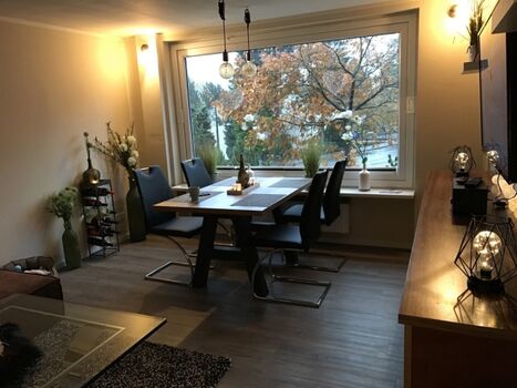 Essbereich im Wohnzimmer