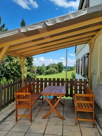 separat eingezäunte Terrasse