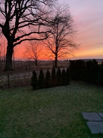 Sonnenuntergang von unserer Terrasse