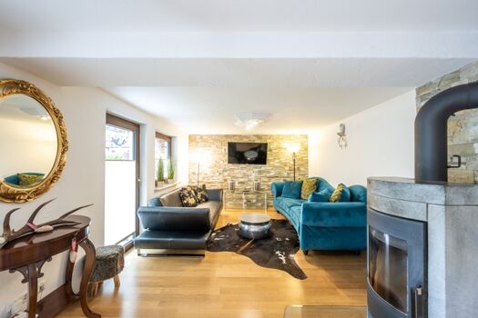 Wohnzimmer mit Schwedenofen