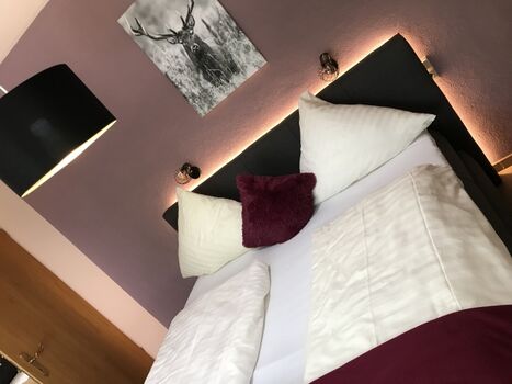 Schlafzimmer, sehr gemülich mit Boxspringbett