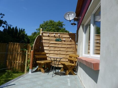 Sonniger Platz auf der Terrasse
