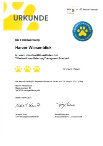 Qualitätsstandard auch für die Hunde