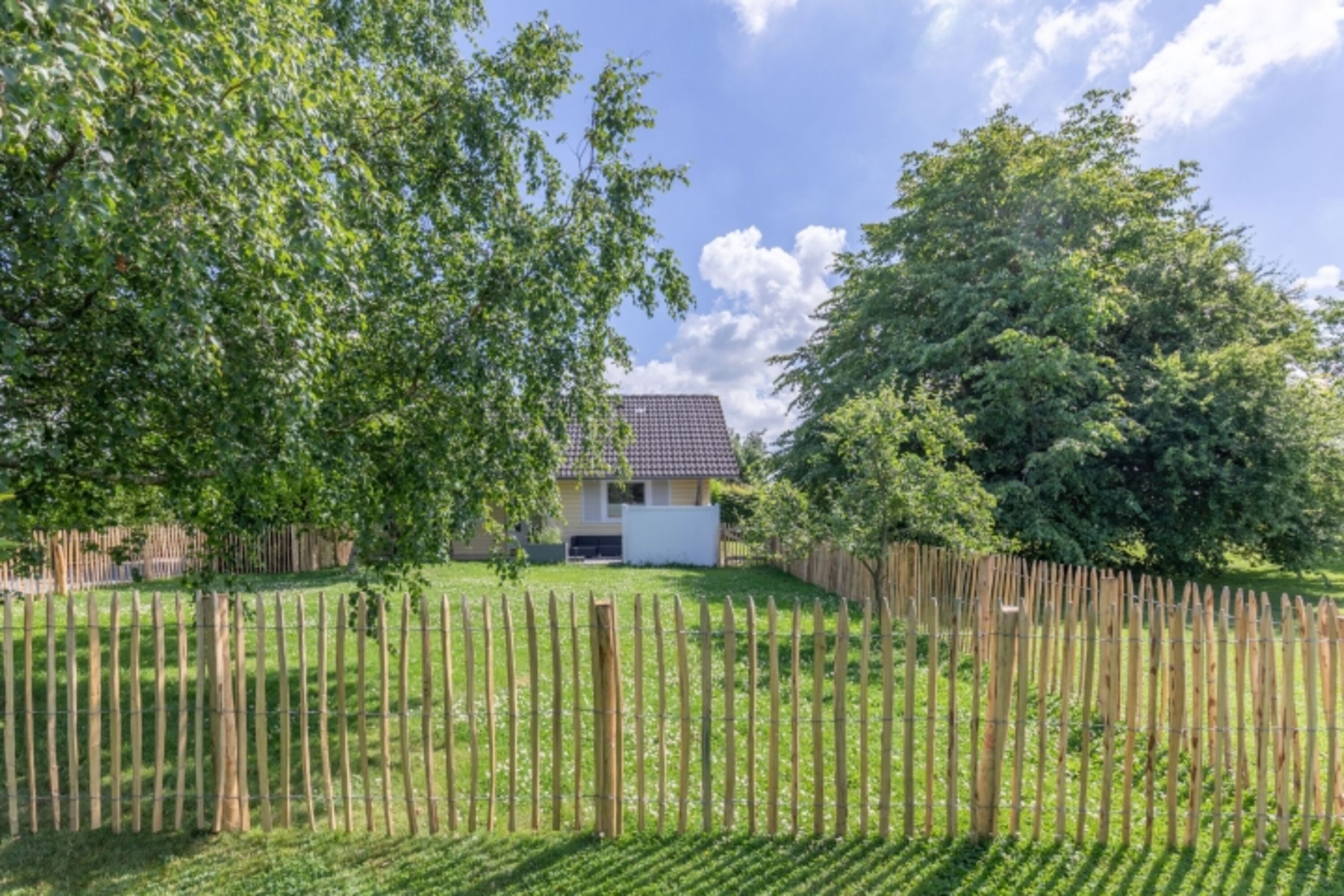 Friesenkrabbe - Ein kleiner Teil vom Garten ist eingezäunt 