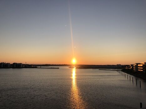 Sonnenuntergang vom Balkon 